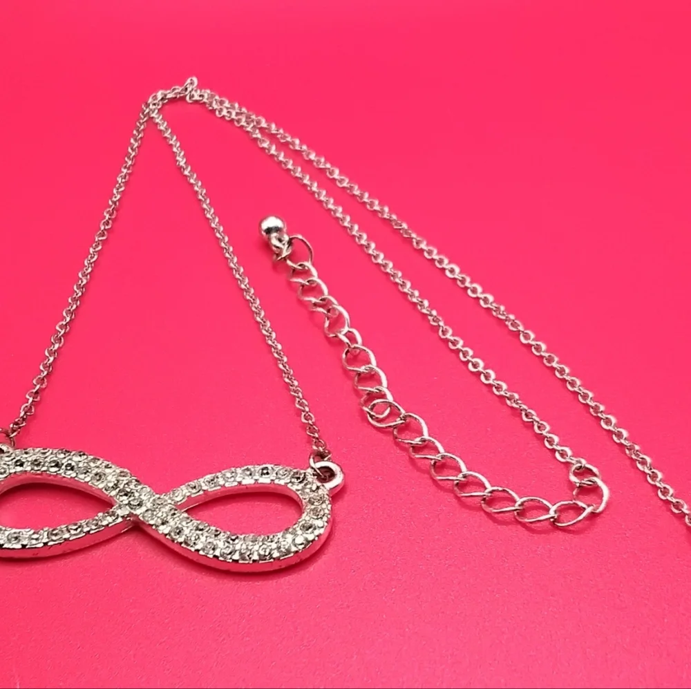 Infinity Rhinestone Necklace - Picture 2 of 4